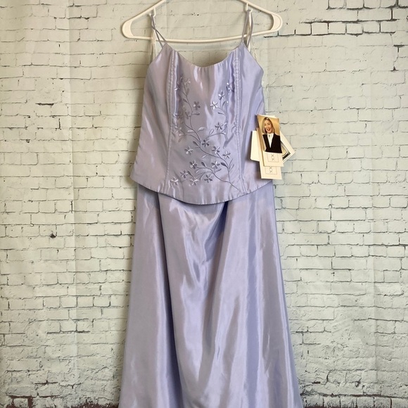 Jessica McClintock Dress Millennium 2000 NWT Deadstock 2-Piece Prom Dress 10 - Picture 1 of 14